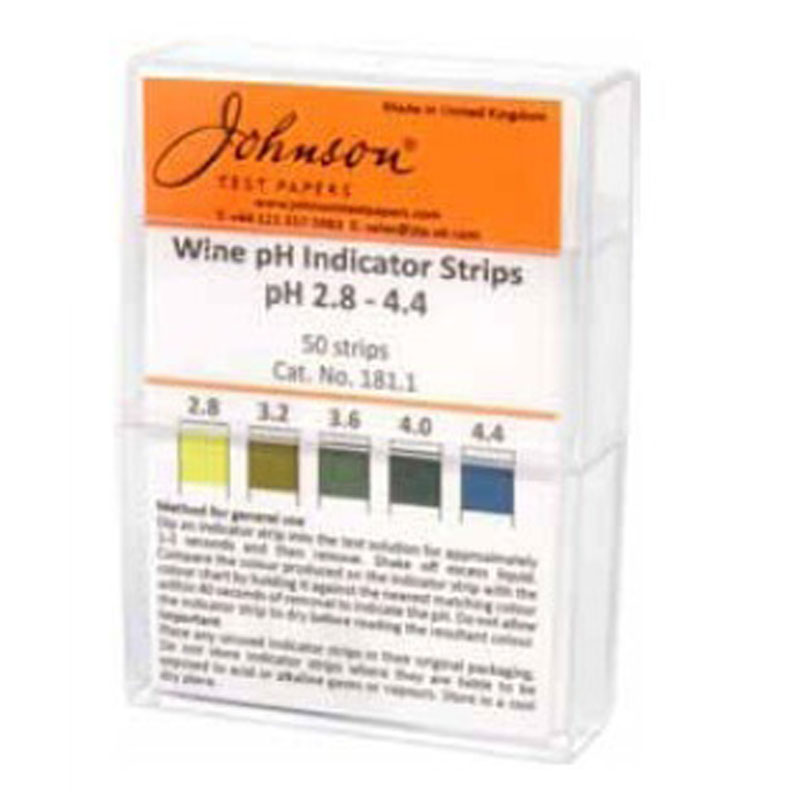 Johnsons PH Narrow Range Indicator Strips 2.8-4.4 non bleed PACK OF 50 Homebrew