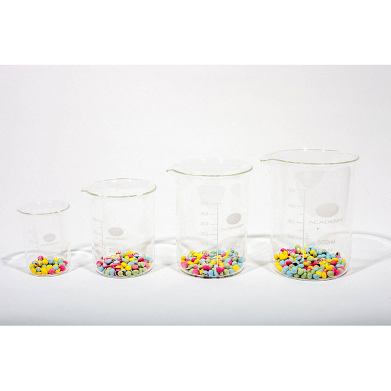 100ml 250ml 400ml 600ml Laboratory Borosilicate Glass Beaker Set
