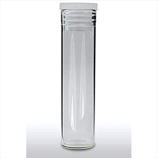 GLASS SPECIMEN TUBES FLAT BTM WITH POLY STOPPER 50MMX19MM - PACK 5
